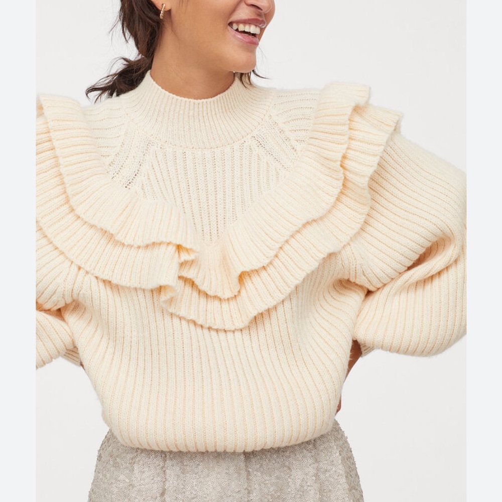 H&M Flounce Ruffle Sweater - Picture 2 of 4